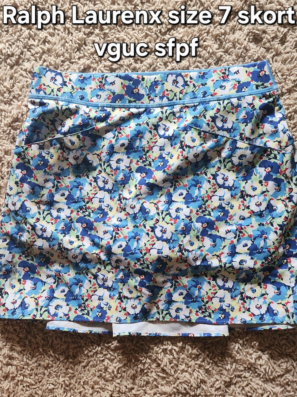 Ralph Lauren Floral Blue Skort